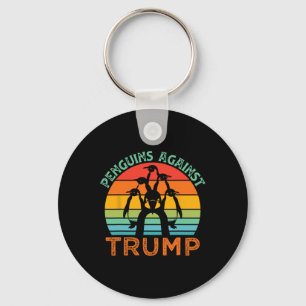 Funny Penguins Against Trump Funny Trump Tariffs C Key Ring