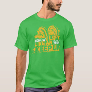 Funny Pensioner Bodybuilding Gym Grandpa Weightlif T-Shirt