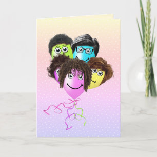 Funny People Balloons From the Group Card