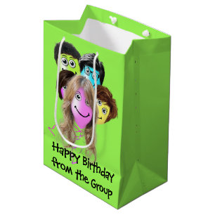 Funny People Birthday Balloons  Medium Gift Bag