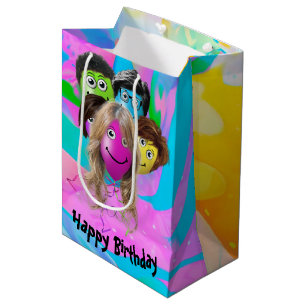 Funny People Birthday Balloons   Medium Gift Bag