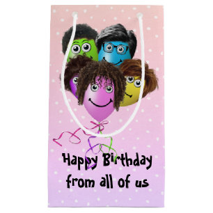 Funny People Birthday Party Balloons Small Gift Bag