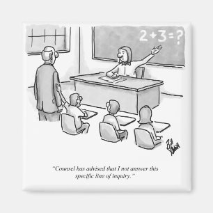Funny Percenters Classroom Lawyer Cartoon Humour Magnet
