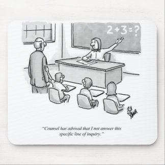 Funny Percenters Classroom Lawyer Cartoon Humour Mouse Mat