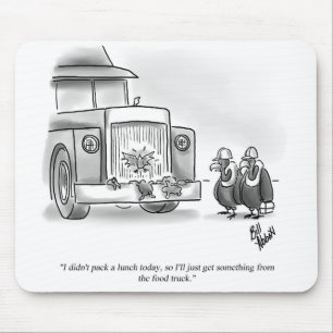 Funny Percenters Construction Worker Cartoon Mouse Mat