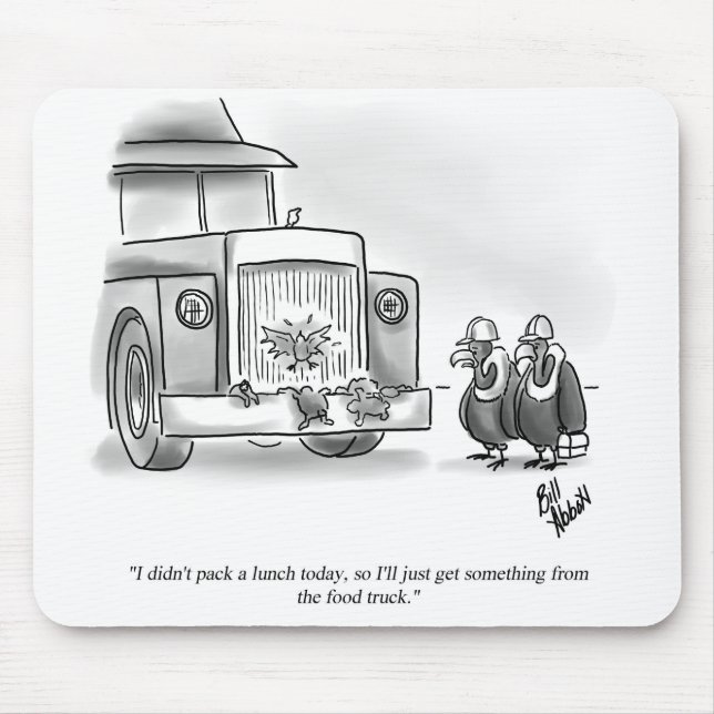 Funny Percenters Construction Worker Cartoon Mouse Mat (Front)