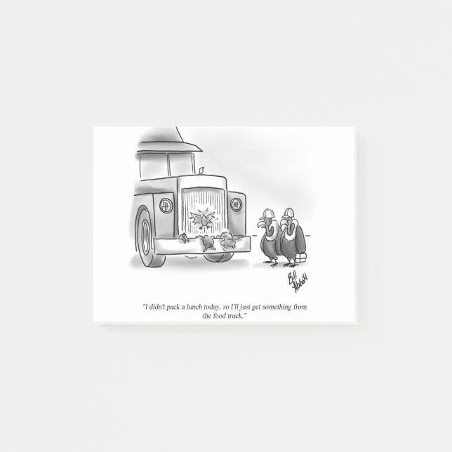 Funny Percenters Construction Worker Cartoon Post-it Notes (Front)