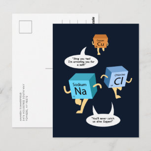 Funny Periodic Table Chemistry Gag Postcard