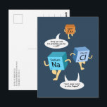 Funny Periodic Table Chemistry Humour Birthday Gag Postcard<br><div class="desc">Funny humour post card a chemistry student or teacher would love</div>