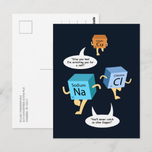 Funny Periodic Table Chemistry Humour Custom Postcard