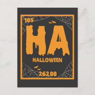 Funny Periodic Table of Halloween Chemistry Gift Postcard