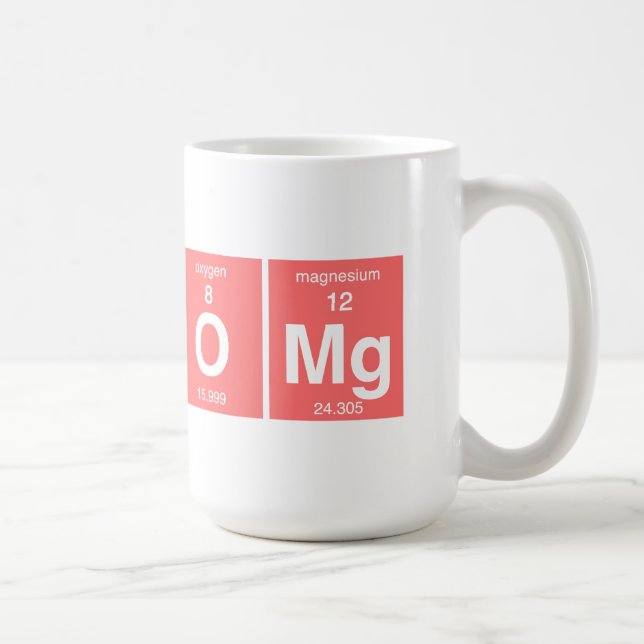 Funny Periodic table "OMG" Coffee Mug (Right)