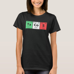 Funny Periodic Table Tacos For Cinco De Mayo Celeb T-Shirt