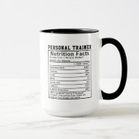 Funny Personal Trainer Nutrition Facts Boss Gift