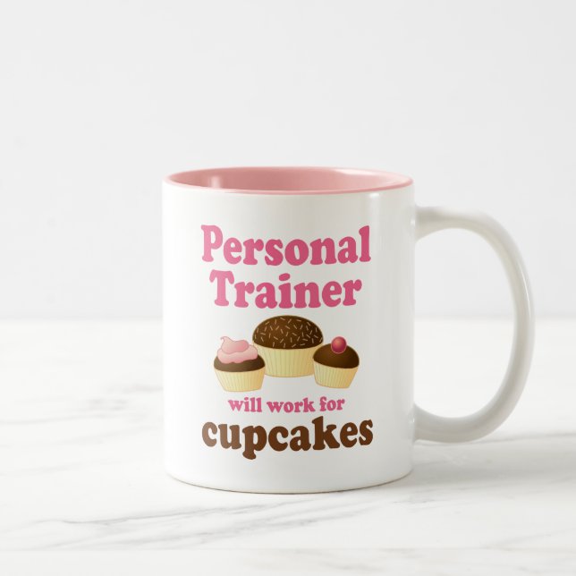 Funny Personal Trainer Two-Tone Coffee Mug (Right)