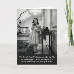 Funny personalisable Girl's Birthday Card