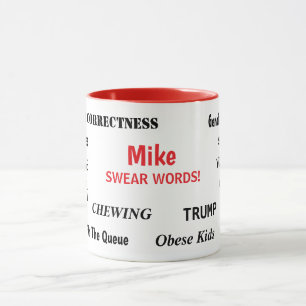 Funny Personalisable Pet Peeves Hates Swear Words Mug