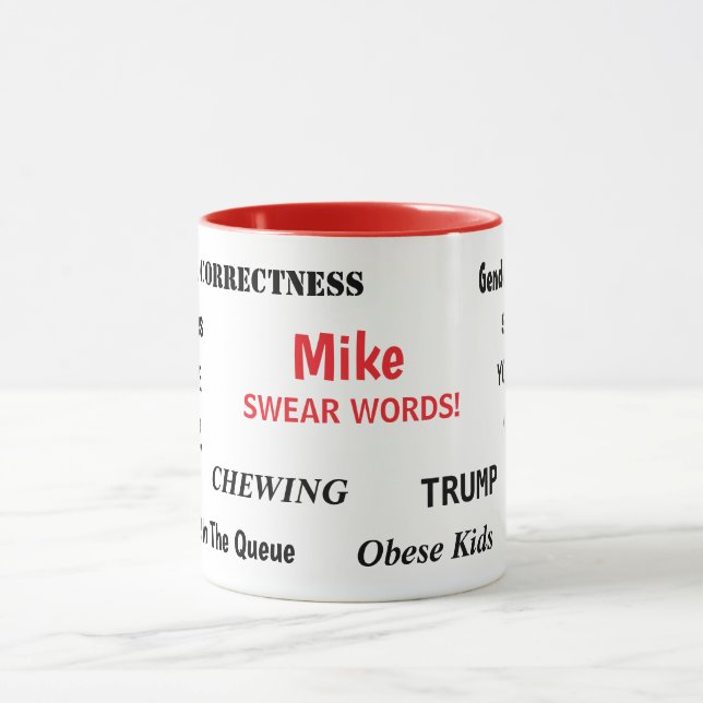 Funny Personalisable Pet Peeves Hates Swear Words Mug (Center)