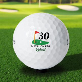Funny Personalised 30th Birthday Gift for Golfer Golf Balls