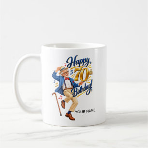 Funny Personalised 70th Birthday Card Coffee Mug