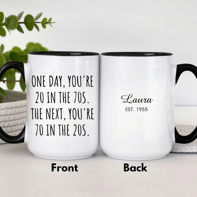 Funny Personalised 70th Birthday Celebration Mug (Creator Uploaded)