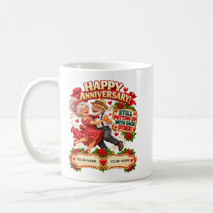 Funny Personalised Anniversary Card for Couples Coffee Mug
