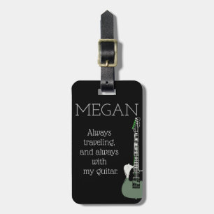 Funny Personalised Bag Attention For Guitarists Luggage Tag