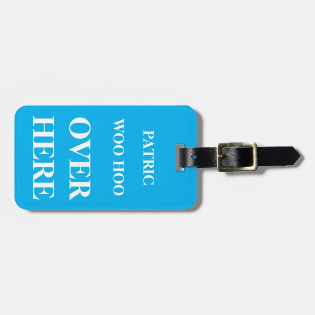 Funny Personalised Bag Attention Luggage Tag (Front Horizontal)