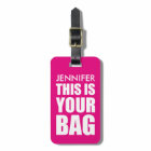Funny Personalised Bag Attention Travel Luggage