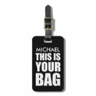 Funny Personalised Bag Attention Travel Luggage
