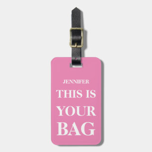 Funny Personalised Bag Attention Travel Luggage Tag