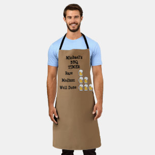 Funny Personalised Barbeque Timer Apron