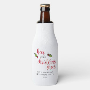 Funny Personalised Beer and Christmas Cheer Bottle Cooler