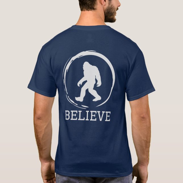 Funny Personalised Big Foot Believe T-Shirt (Back)