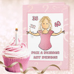 Funny Personalised Birthday Card for Her<br><div class="desc">Do you know someone that is perpetually 29,  39 or some other age?  This cute and fun card lets the birthday gal pick how old she is :)  You can personalise her name and even the ages shown on the front and inside!</div>