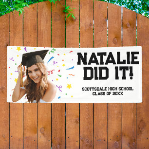 Funny Personalised Birthday Party Custom Photo Banner