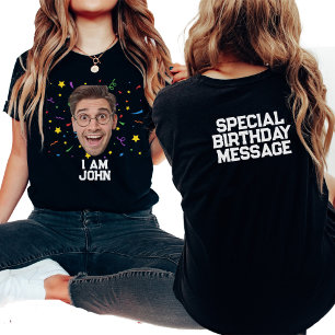 Funny Personalised Birthday Party Custom Photo T-Shirt