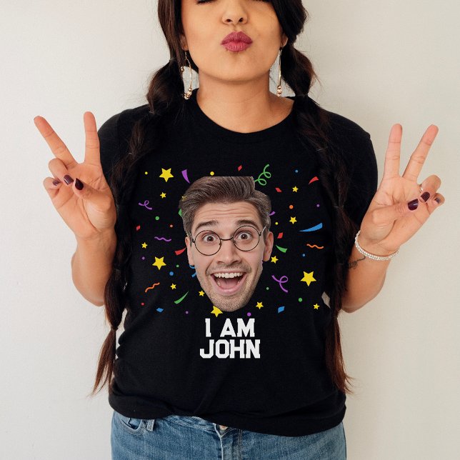 Funny Personalised Birthday Party Custom Photo T-Shirt (Creator Uploaded)