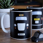 Funny Personalised Black Taxi Cab Coffee Mug<br><div class="desc">Is your dad your personal chauffeur?  Does he drive you everywhere? Here's a cute little thank you gift for being the taxi driver. You can change the name on the front or leave it as Dad.</div>