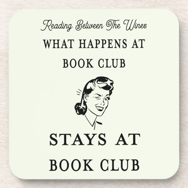 Funny Personalised Book Club Coaster (Front)