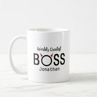 Funny Personalised Boss Horns Coffee Mug