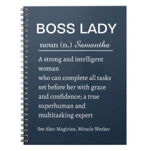 Funny Personalised Boss Lady Definition Notebook