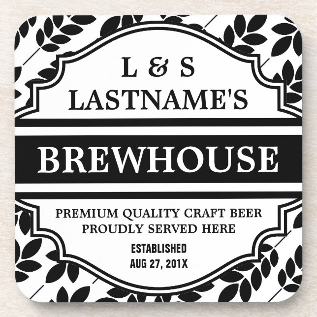 Funny Personalised Brewhouse for Home Brewer Coaster (Front)