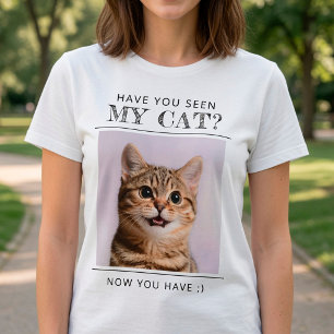 Funny Personalised Cat Lover Photo T-Shirt