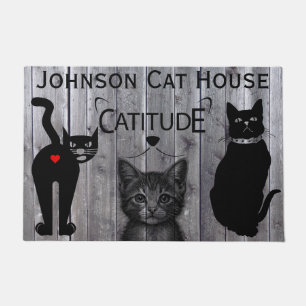 Funny Personalised Catitude Doormat