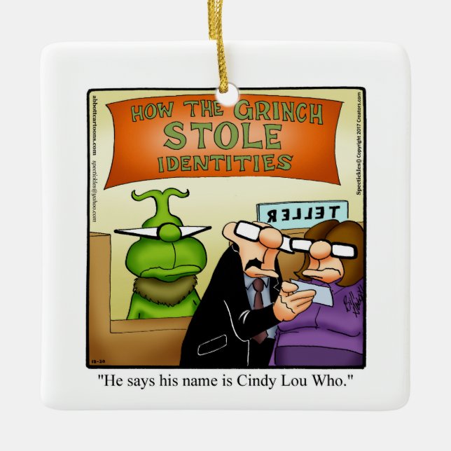 Funny Personalised Christmas Ornament Gift (Front)