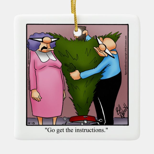 Funny Personalised Christmas Ornament Gift (Front)
