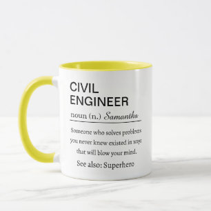 Funny Personalised Civil Engineer Definition Mug