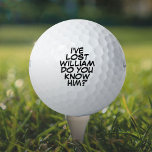 Funny Personalised Comic Book Lost Golf Balls<br><div class="desc">Never mix up your balls again!  Personalise the name to create unique golf balls designed to put a wham,  bang,  zap into anyone's game. Designed by Thisisnotme©</div>