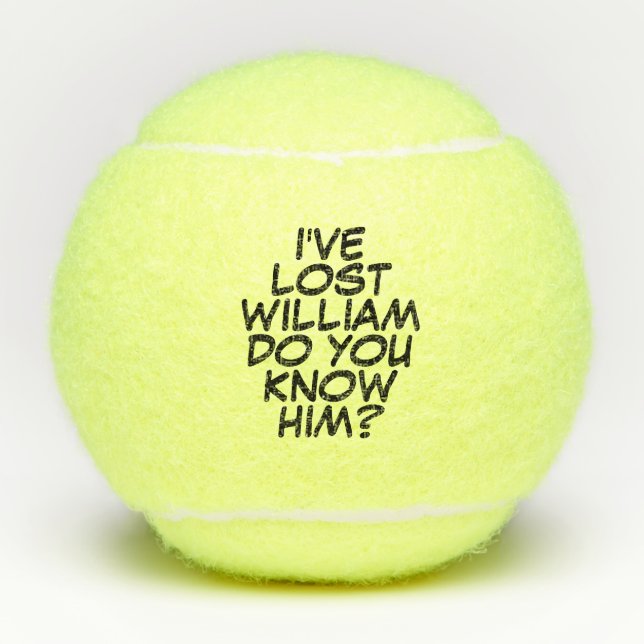 Funny Personalised Comic Book Lost Tennis Balls (Front)